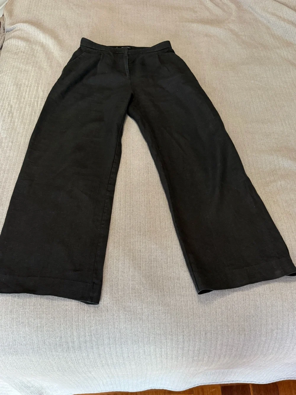Mango Black Women's linen pants